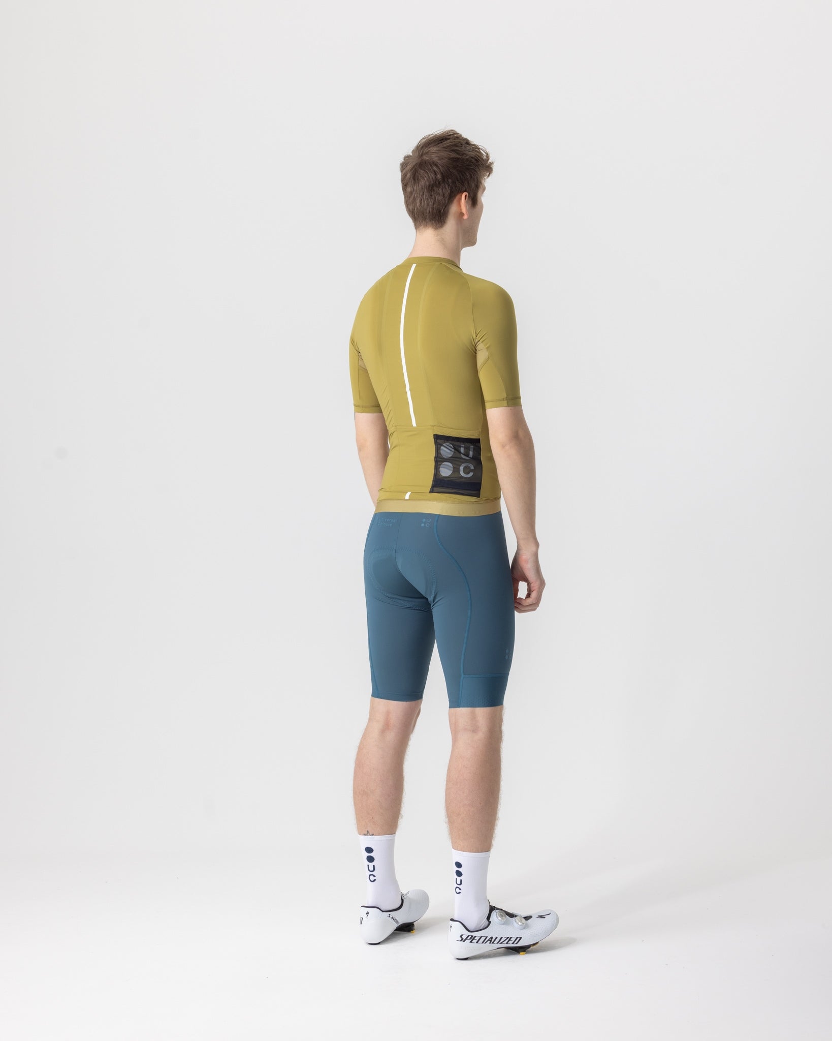 Men's Mono Short Sleeve Jersey - Olive Gold
