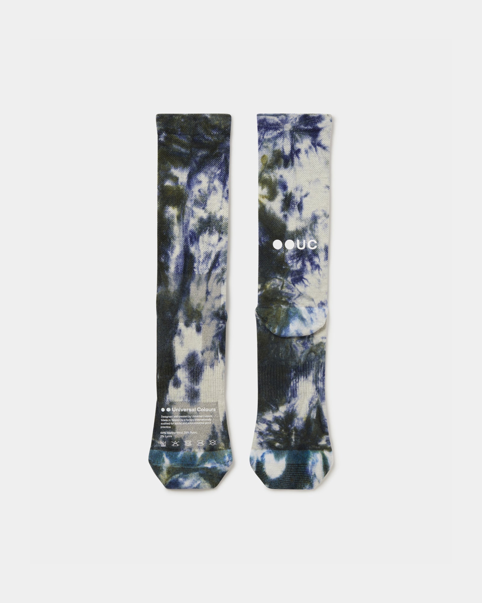 Spectrum Tie-Dye Merino Socks - Navy Blue