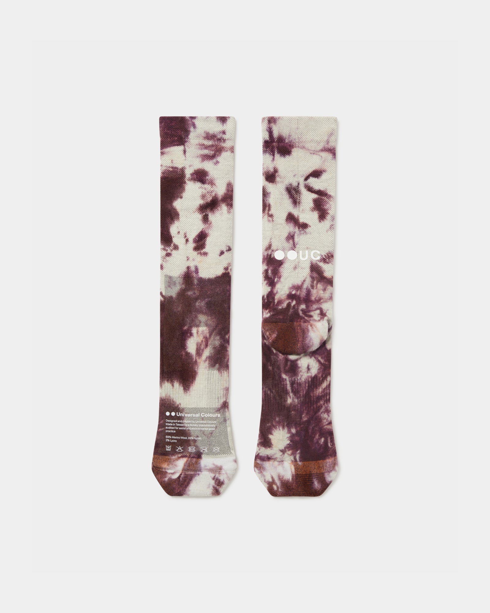 Spectrum Tie-Dye Merino Socks - Mars Red
