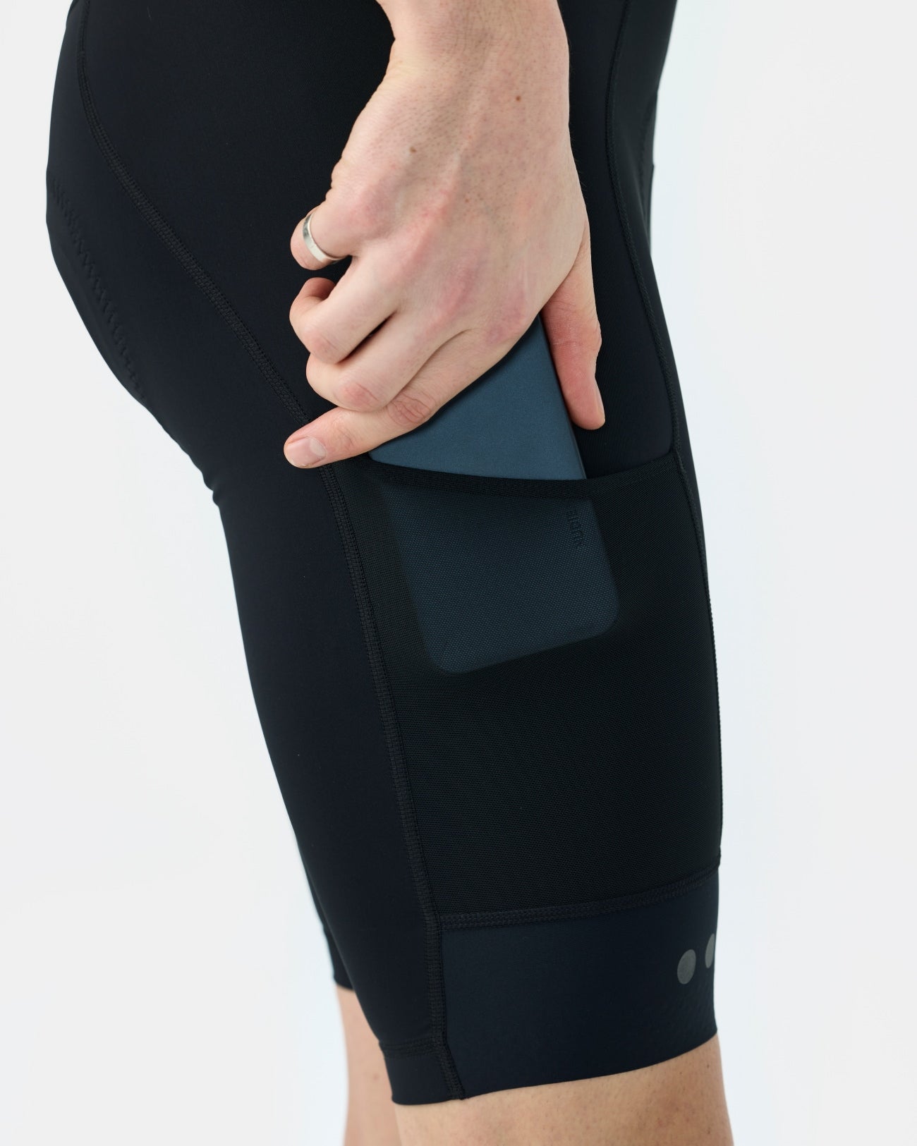 Men's Mono Cargo Bib Shorts - Black