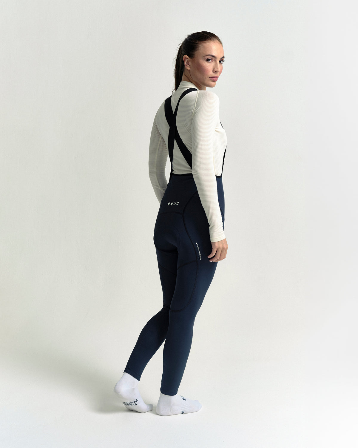 Model wearing the Women's Thermal Base Layer in Off White.