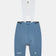 Flatlay of the Men's Chroma Bib Shorts in Slate Blue: ribbed bib straps, mesh bib upper and Universal Colours leg logos.