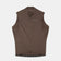 Flatlay of the Women's Mono Gilet 2.0 in Stone Brown: mock collar, full-length zip and UC chest logo.