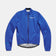 Flatlay of the Women's Mono Rain Jacket in Vivid Blue: high collar, full-length zip, UC chest logo, elasticated hem.