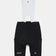 Flatlay of the Men's Chroma Cargo Bib Shorts in Black: ribbed bib straps, a pocket on each thigh and Universal Colours leg logos.