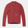 Flatlay of the Men's Mono Long Sleeve Jersey in Apple Red: mock collar, full-length zip and UC logo.