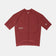 Flatlay of the Men's Chroma Short Sleeve Jersey in Earth Red, front view with full-length zip and raglan sleeves.