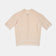 Flatlay of the Men's Chroma Short Sleeve Jersey in Almond, front view with full-length zip and raglan sleeves.