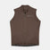 Men's Mono Gilet 2.0 in Stone Brown, flatlay front view: high collar, full-length zip, UC logo and gripper hem.