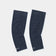 Flatlay of the Universal Colours Knee Warmers in Eclipse Navy, pair laid side by side showing silicone grip dot band at the thigh.