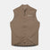 Flatlay of the Women's Chroma Insulated Gilet in Walnut Brown: high collar, two-way zip and UC chest logo.