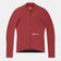 Flatlay of the Women's Mono Long Sleeve Jersey in Apple Red: full-length front zip, high collar and UC logo.