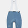 Flatlay of the Women's Chroma Cargo Bib Shorts in Slate Blue: ribbed bib straps, a pocket on each thigh and Universal Colours leg logos.