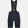 Flatlay, Men's Mono Cargo Bib Shorts in Navy Blue: ribbed bib straps, mesh back, rear pocket, twin side cargo pockets.