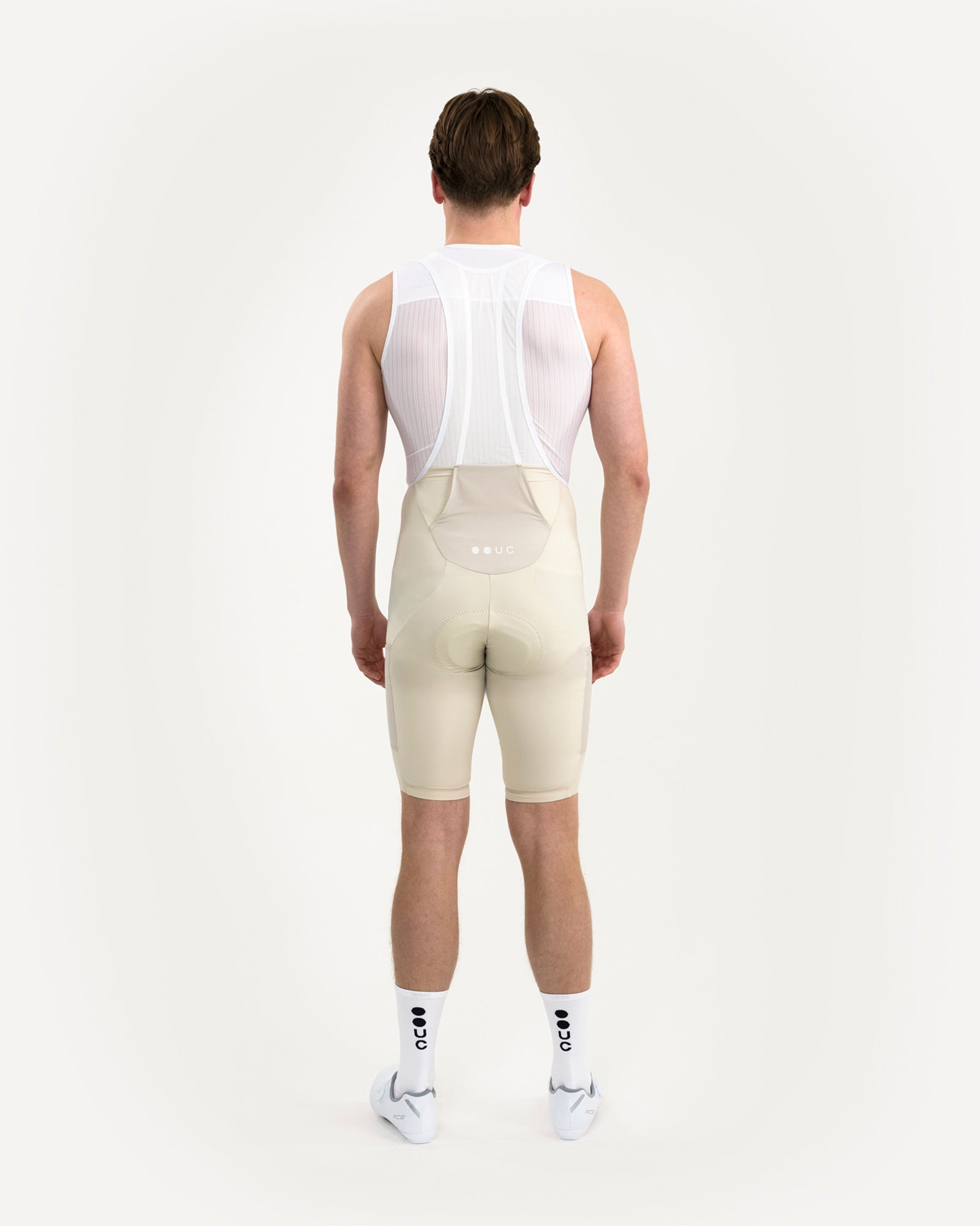 Men's Mono Cargo Bib Shorts Off White