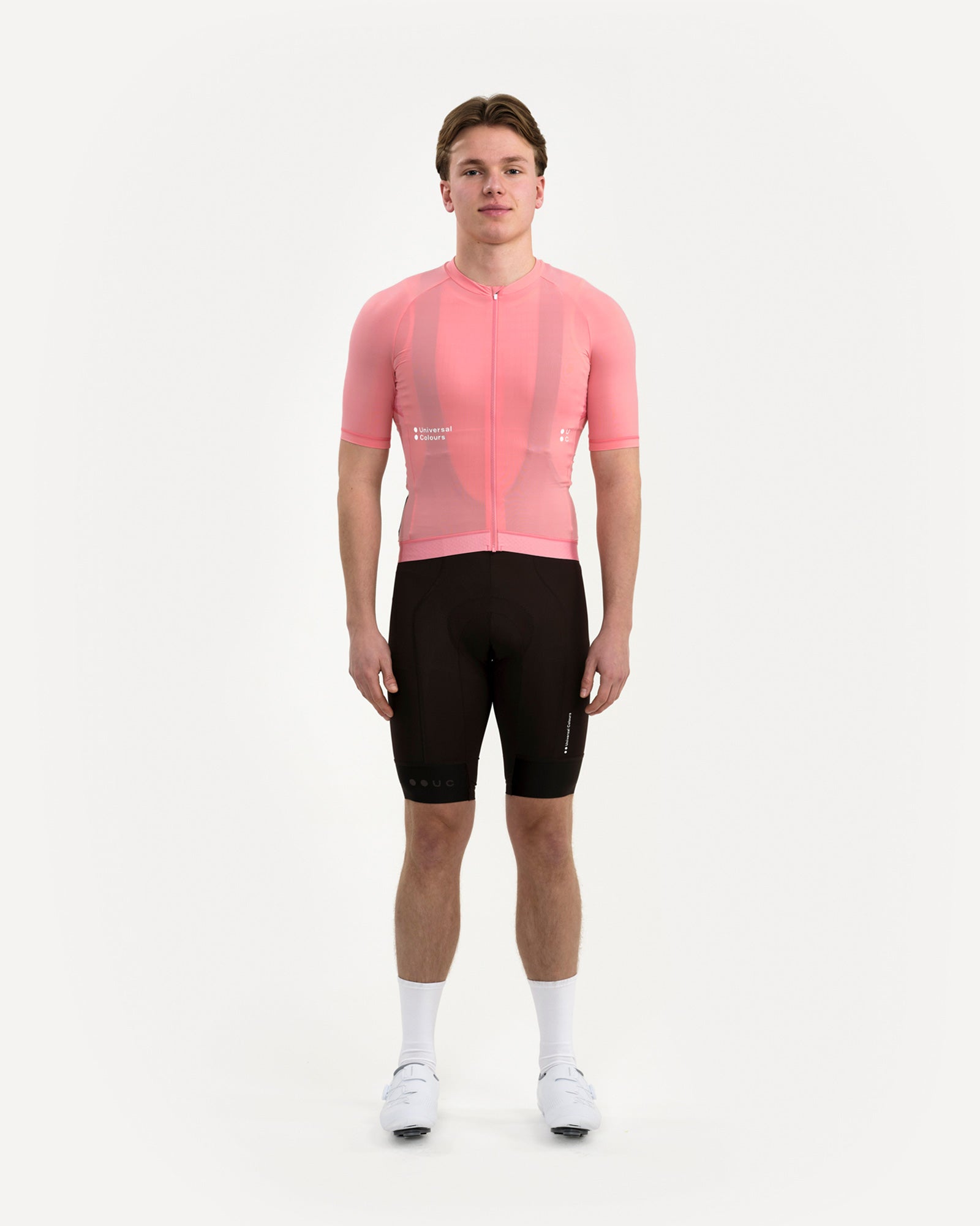 Men's Pink Mono Short Sleeve Jersey | Universal Colours