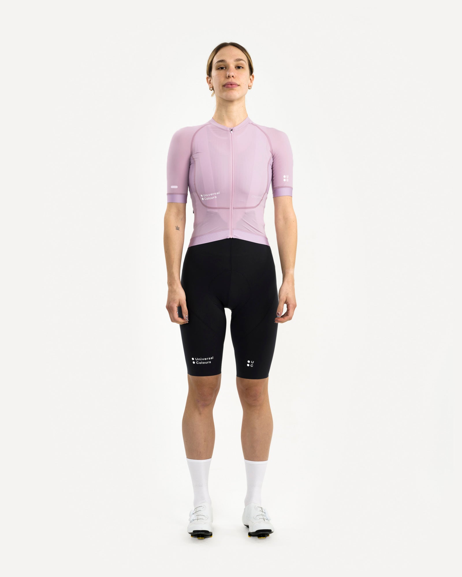 ウェア universal colours Chroma womens S Women's Washed Lilac Chroma Short Sleeve Jersey | Universal Colours