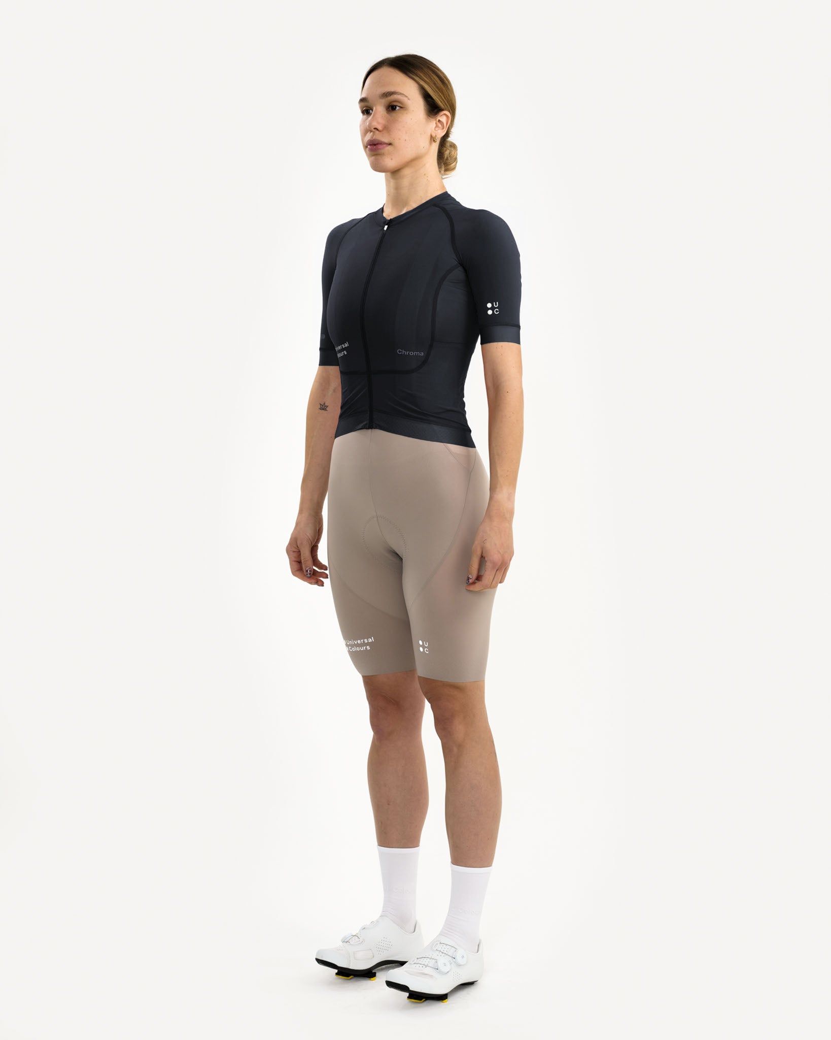 【8月末まで】universal colours Chroma womens S Women's Black Chroma Short Sleeve Jersey | Universal Colours