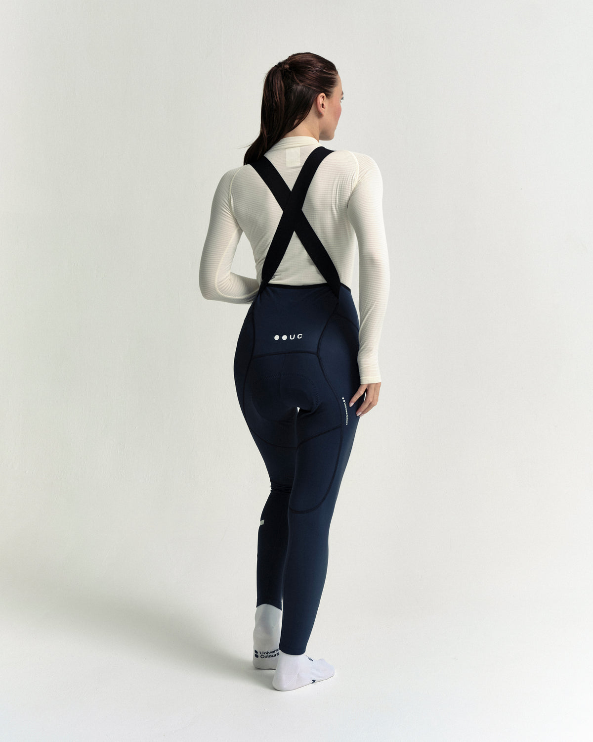 Model wearing the Women's Thermal Base Layer in Off White.