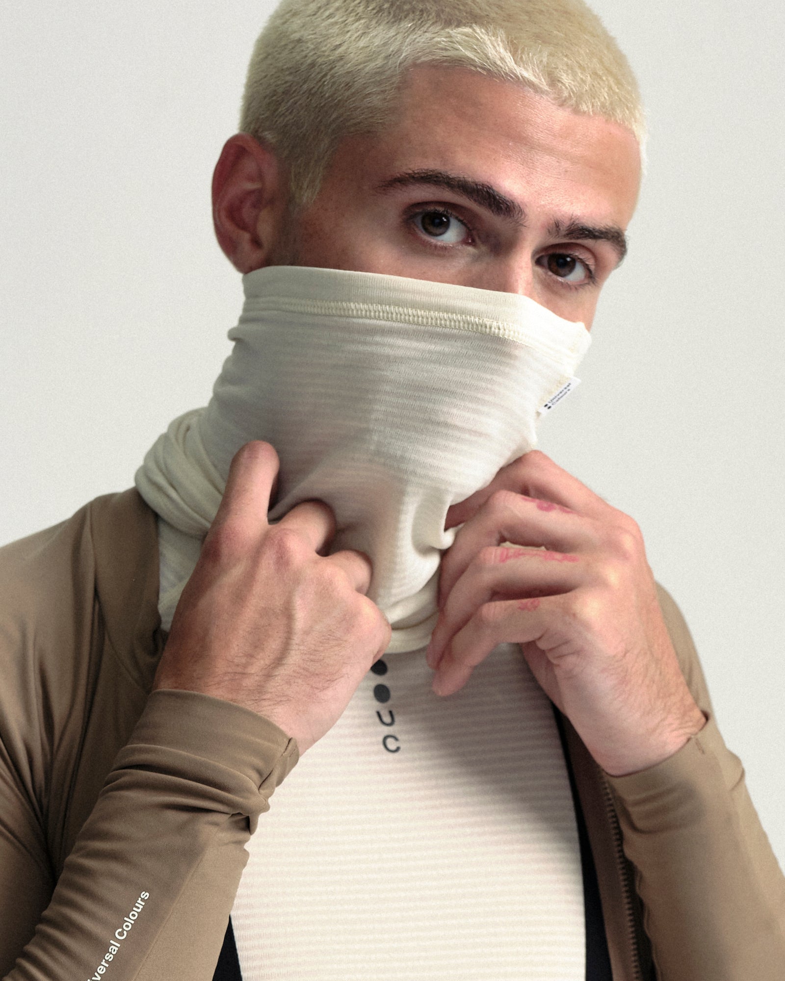 Off White Polartec Neck Warmer | Universal Colours
